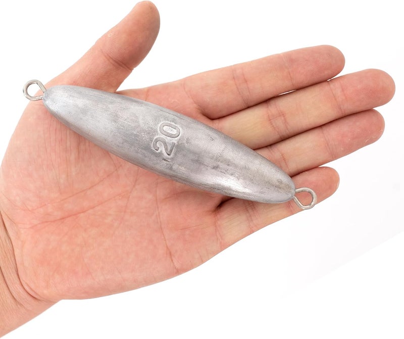 BLUEWING Torpedo Sinker Through Wire Fishing Weight Saltwater Bullet Lead Double Ringed 2oz-48oz - Image 1